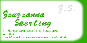 zsuzsanna sperling business card